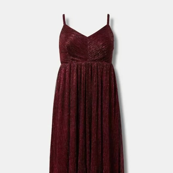 NWT Torrid Tea Length Burgundy Dress 4x/16 - Picture 3 of 4